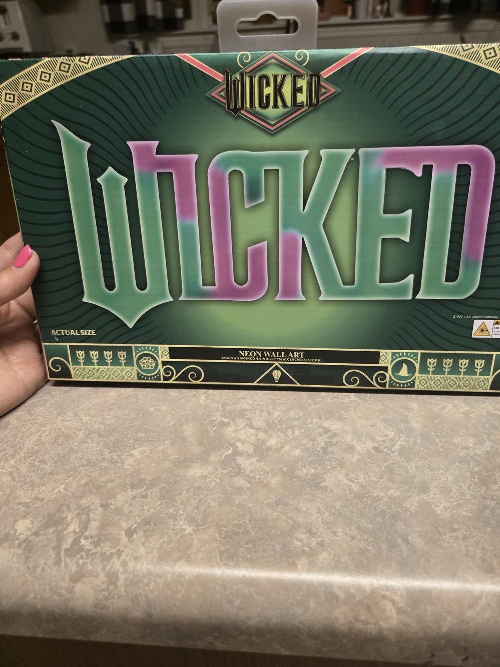 Wicked Neon Wall Art Sign - Green & Pink Gradient